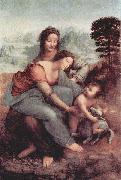 LEONARDO da Vinci Hl. Anna, Maria, Christuskind mit Lamm oil